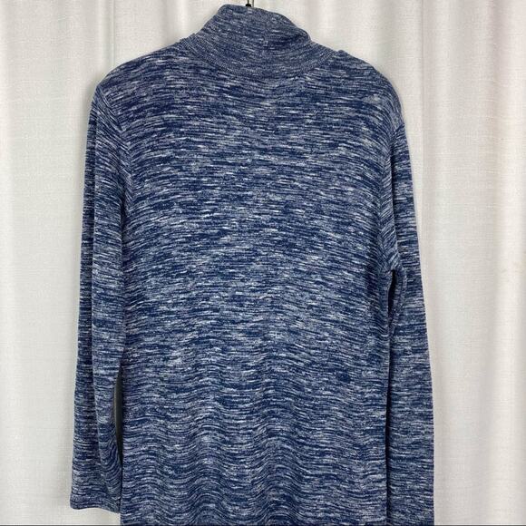 Soft Surroundings Blue Space Dye Long Sleeve Hi-Lo Sweater Dress Sz.S - Picture 10 of 14